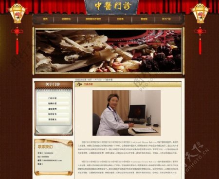 中医网站内页模板