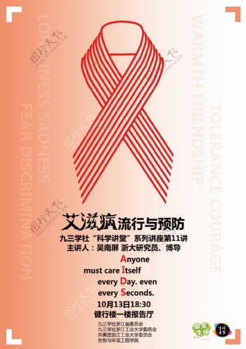艾滋病讲座海报