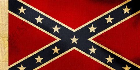 美国南北战争南方联盟做旧旗帜