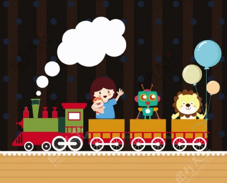 玩具火车背景图
