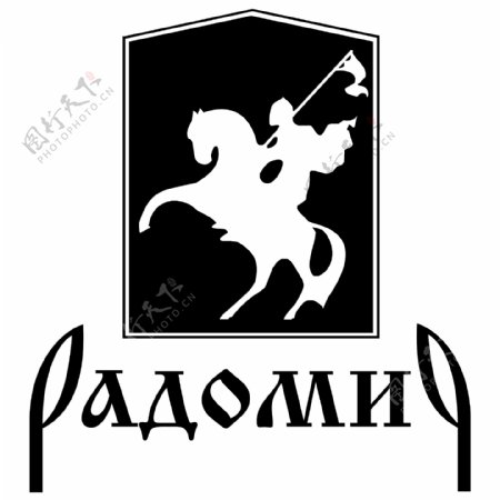 骑马将士图标logo设计