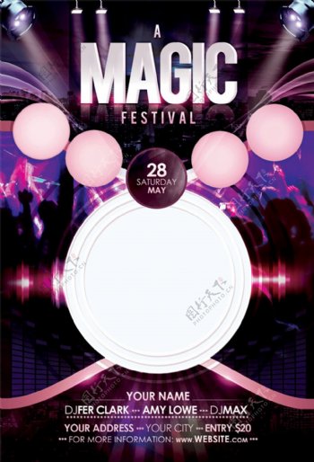 魔术节海报传单设计图片