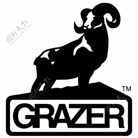 黑白羚羊logo设计