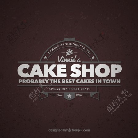 蛋糕店复古标志