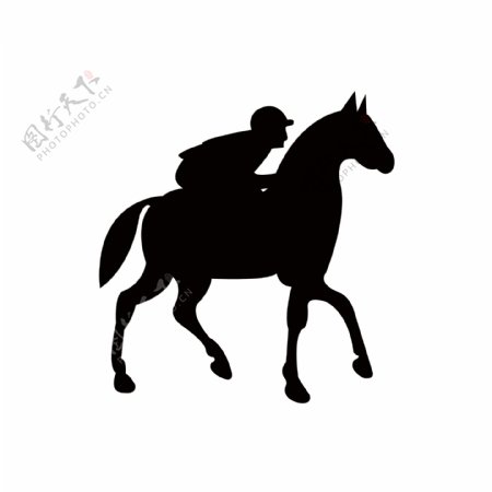 骑着马的人各种形态的马素材psd文件