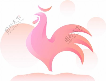 粉色公鸡图标