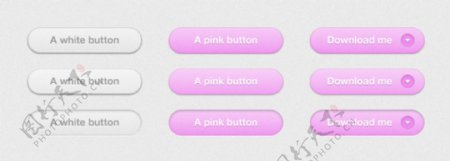 粉色简单UI设计图标按钮素材下载