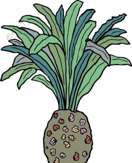 菠萝植物图案矢量AI0006