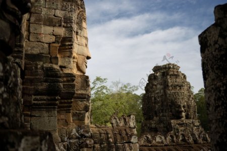 柬埔寨巴戎寺风景