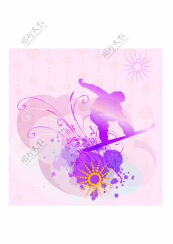 紫色花纹图案