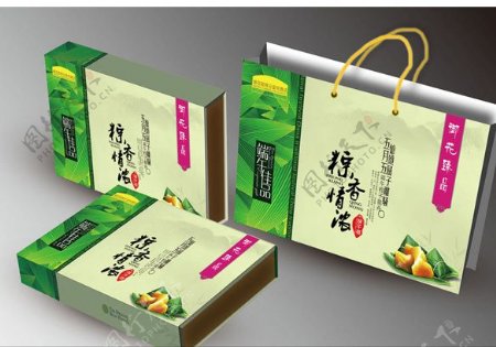 端午节粽子包装设计矢量素材下载