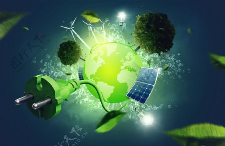 全球绿色能源宣传海报图片图片