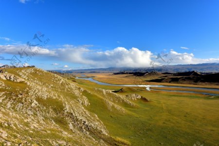 新疆巴音布鲁克草原风景