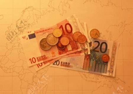 欧元钱币图片