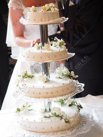 婚礼的蛋糕塔