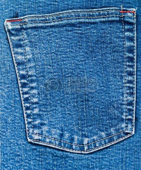 蓝色质地牛仔裤照片背口袋特写牛仔布皇室成员自由布