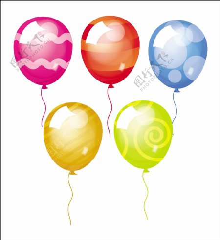 五颜六色的气球装饰设计