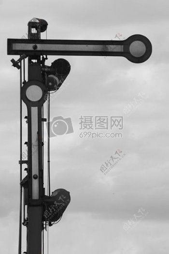 黑色和白色标志信号铁路