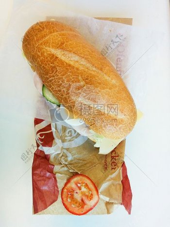 食品三明治午餐面包