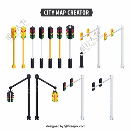 收集交通灯创建一个城市