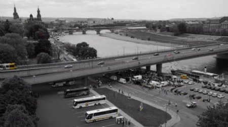 黑白城市大桥视频素材