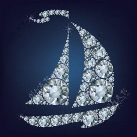 钻石船帆背景图