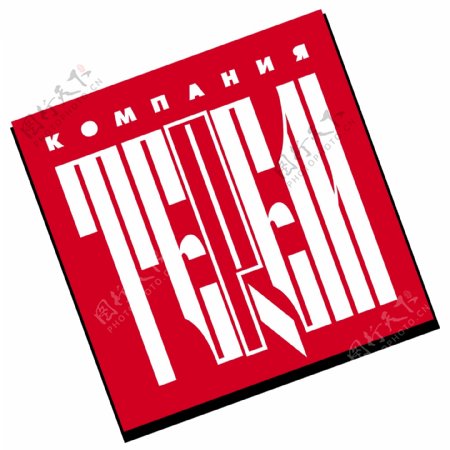 红色背景大字画图标宣传logo设计