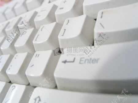 白色的电脑按键
