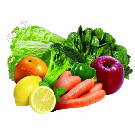 绿色水果蔬菜