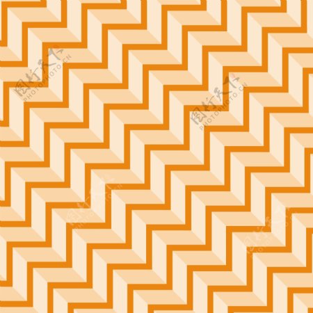 抽象橙色几何折线图案
