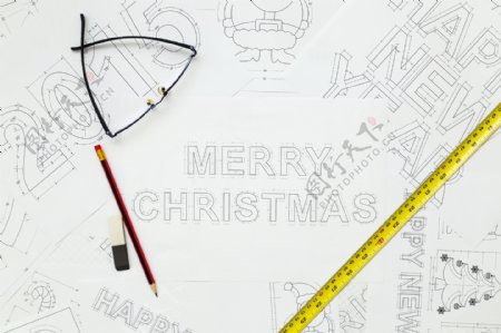 各种圣诞节字体设计图图片