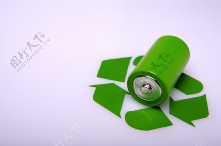 环保电池特写图片