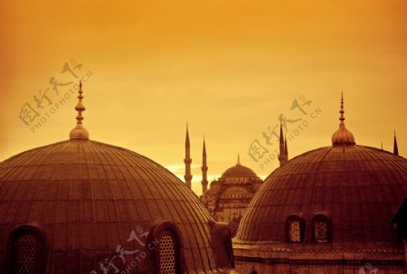 美丽土耳其清真寺风景图片