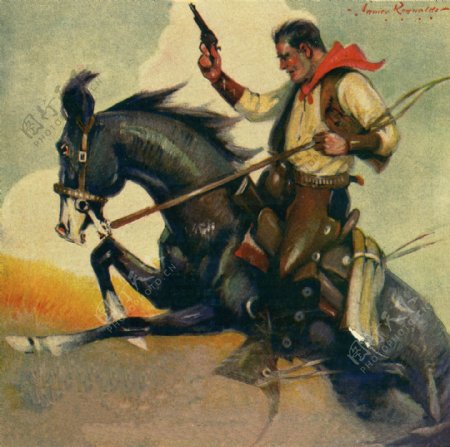 骑马的男人图片