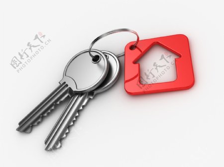 红色房屋锁匙