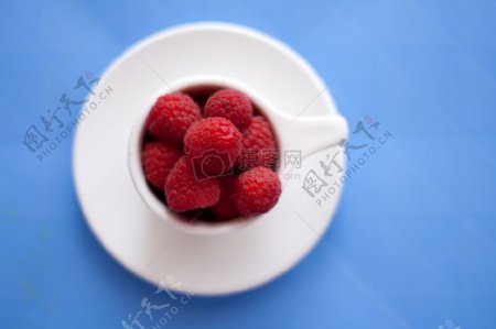 健康杯表水果早晨健康覆盆子