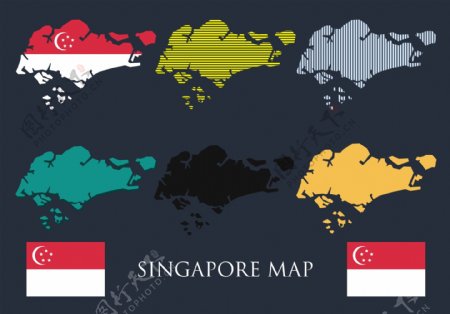 矢量新加坡地图