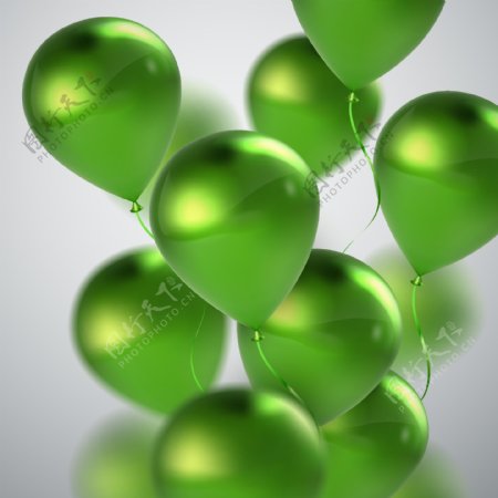 绿色气球背景
