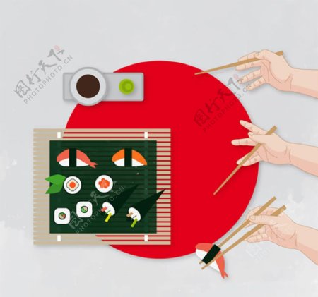 日式料理和筷子的用法