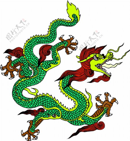 龙纹吉祥图案中国传统图案0054