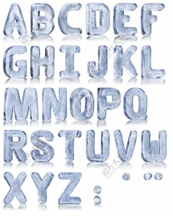立体冰块字母图片