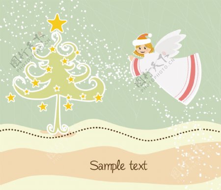 圣诞树天使设计