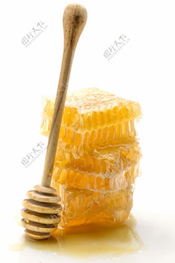 新鲜黄色蜂巢蜜图片