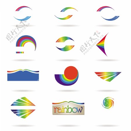 创意彩虹logo设计图片