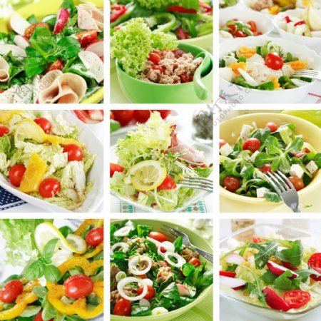 9款美味蔬菜沙拉高清图片lanrentuku.com