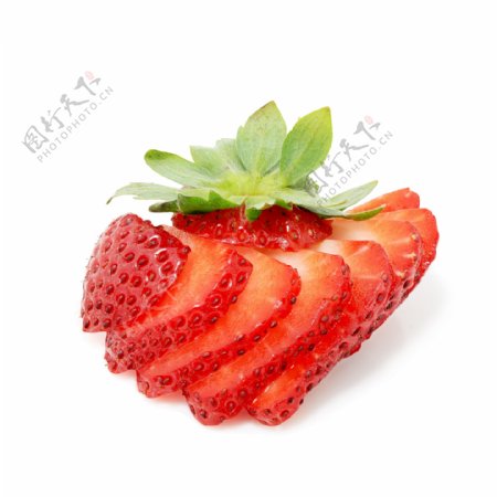 被片成片儿的草莓