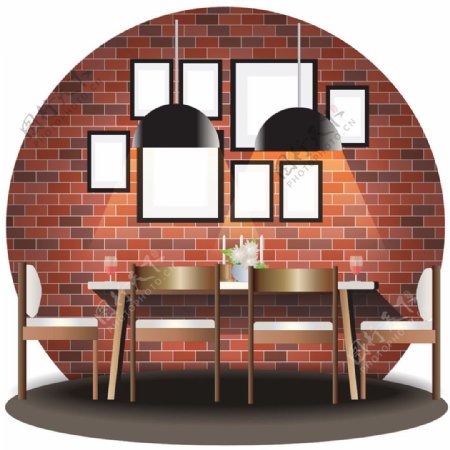 砖墙咖啡厅设计图片