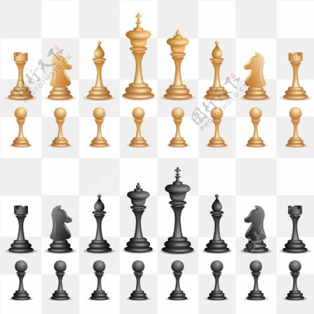 国际象棋的设计元素矢量集05