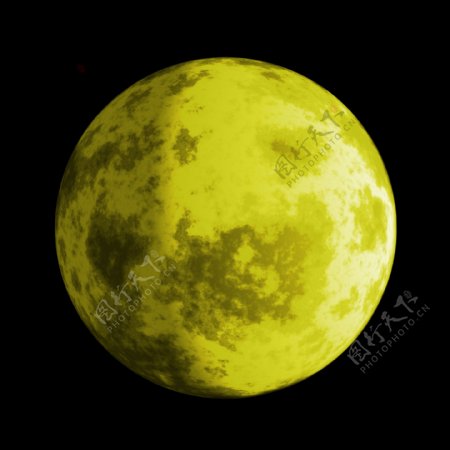 月亮是黄色的