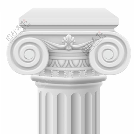 洁白美丽的罗马柱